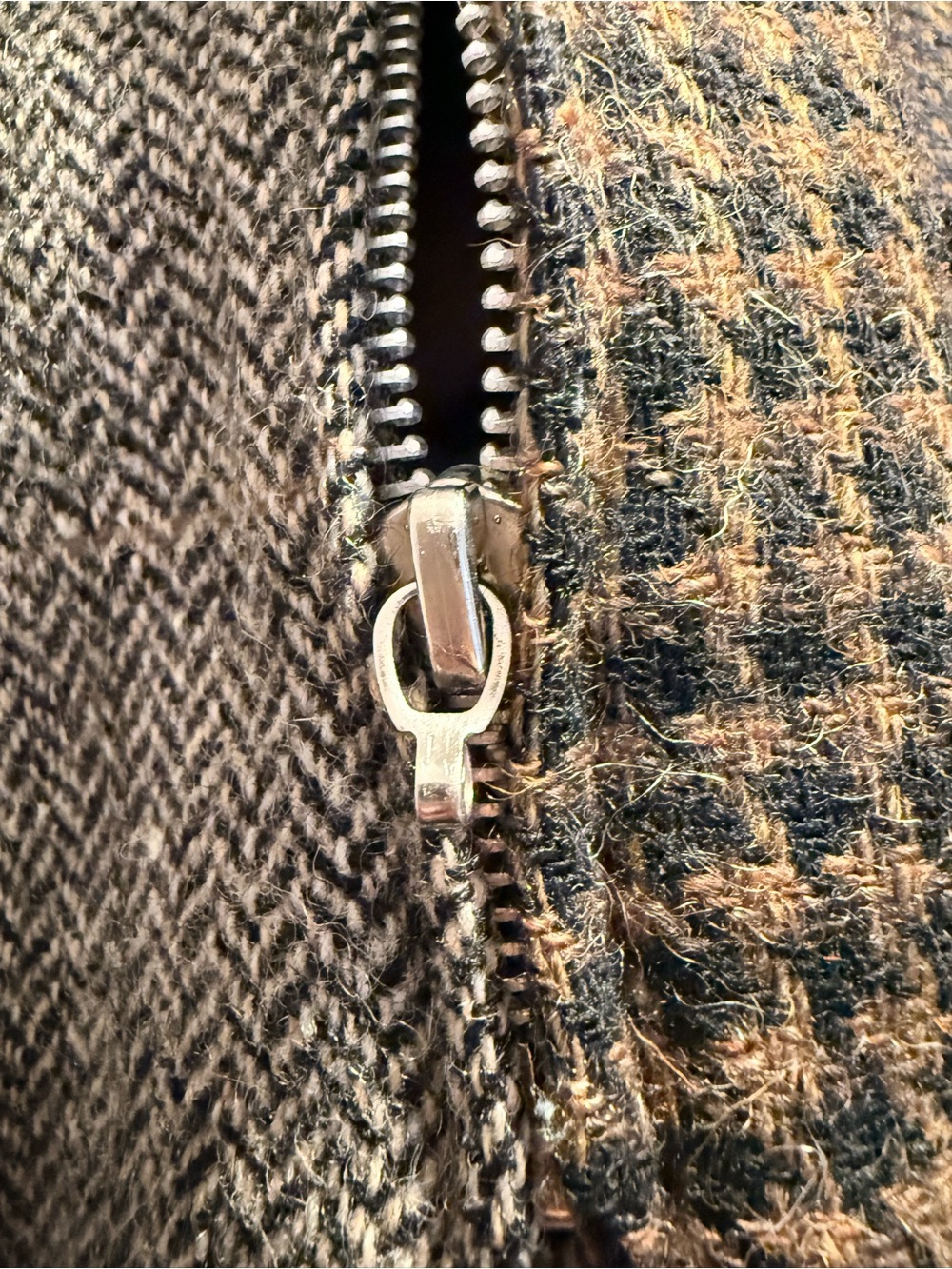 Patchwork Tweed Vest in Brown & Gray - International Scene - Picture 7 of 8